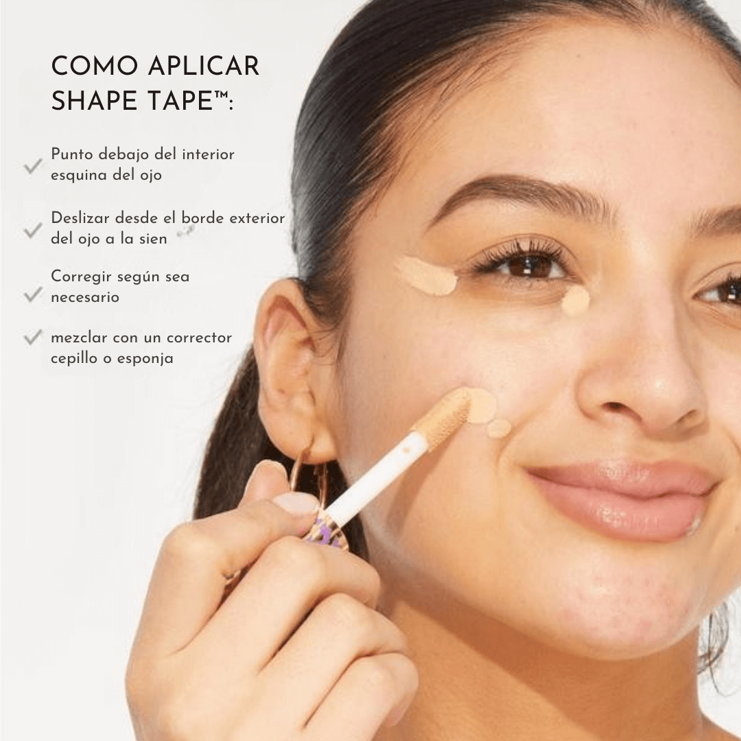 Corrector Shape Tape™ - Fórmula de Cobertura Total con Acabado Mate Natural