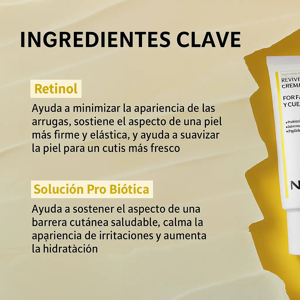 NIDA Revive Eye Cream: Para Cara Y Cuello Elimina Arrugas y Líneas Finas (Compra 2 y Obtén 1 Gratis)