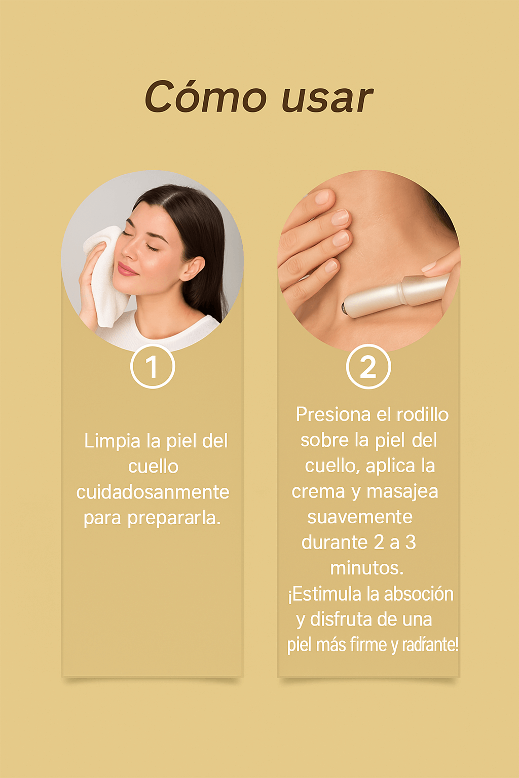 VEZE Crema Reafirmante para el Cuello con Colágeno y Ácido Hialurónico (Compra 2 y Obtén 1 Gratis))