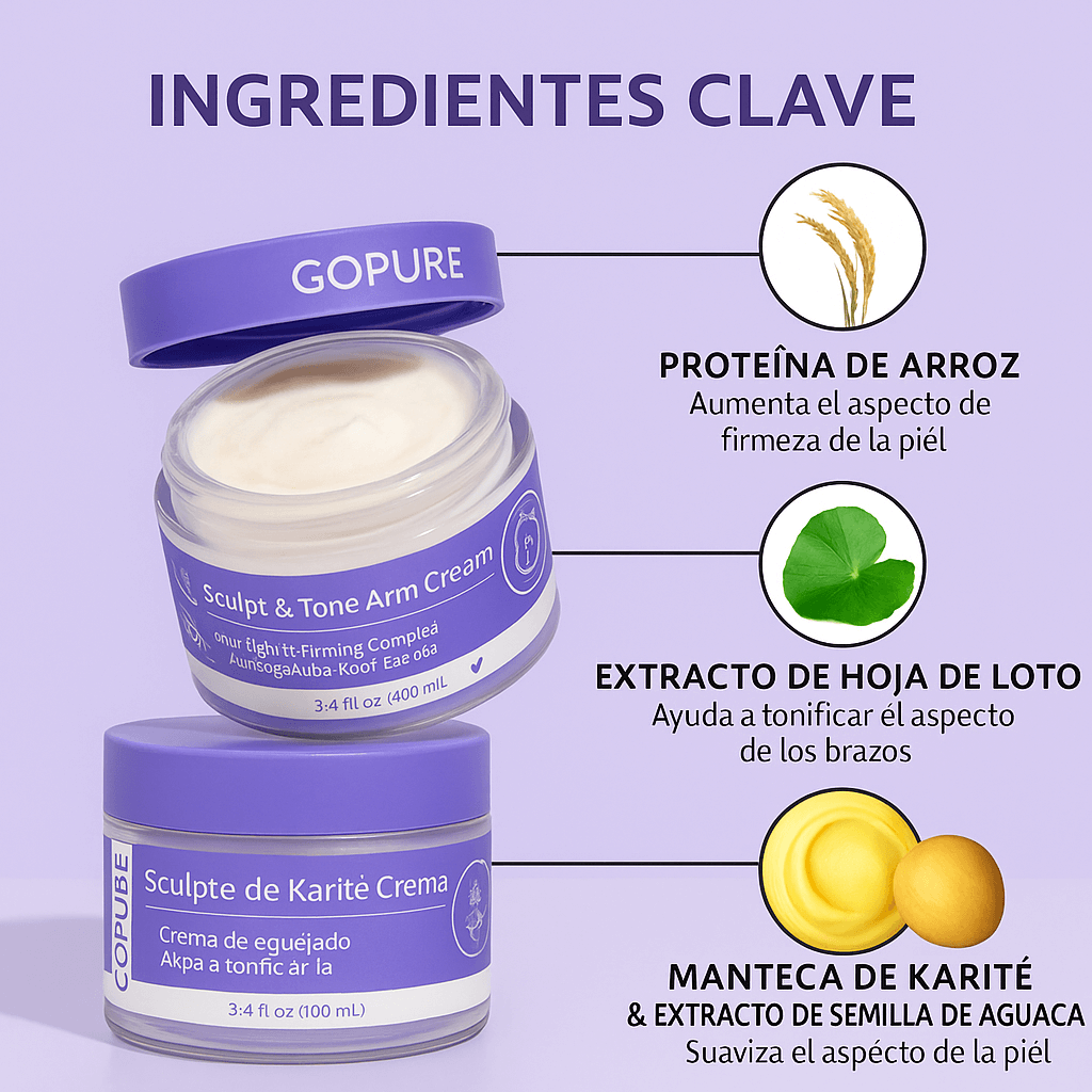 GOPURE Crema para los Brazos - Crema Reafirmante Para la Piel Flácida (Compra 2 y Obtén 1 Gratis)
