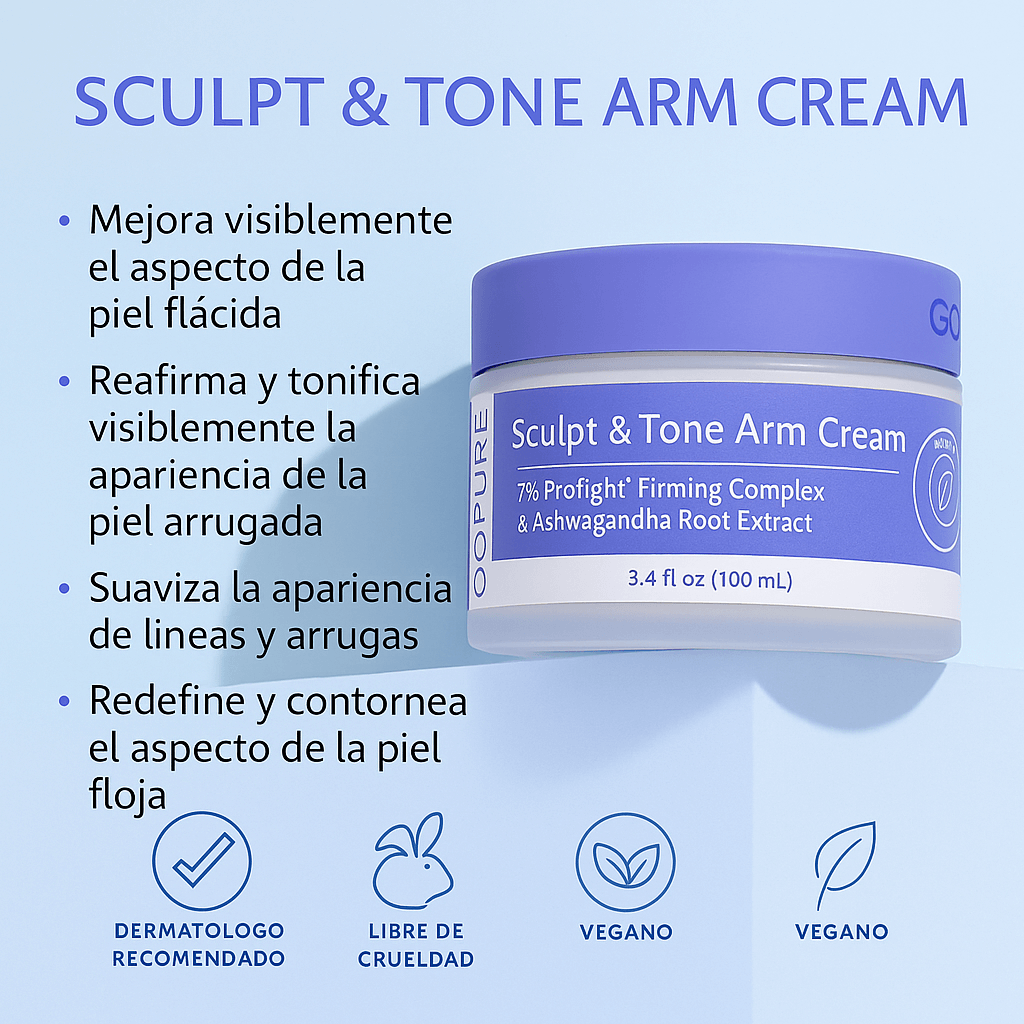 GOPURE Crema para los Brazos - Crema Reafirmante Para la Piel Flácida (Compra 2 y Obtén 1 Gratis)