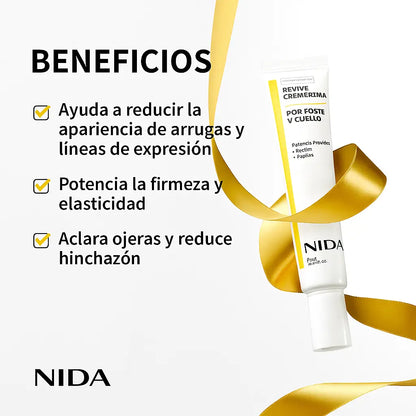 NIDA Revive Eye Cream: Para Cara Y Cuello Elimina Arrugas y Líneas Finas (Compra 2 y Obtén 1 Gratis)