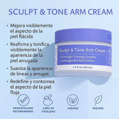 GOPURE Crema para los Brazos - Crema Reafirmante Para la Piel Flácida (Compra 2 y Obtén 1 Gratis)